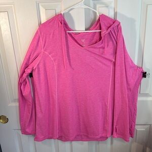 Lane Bryant Livi Active long sleeve hooded workout top